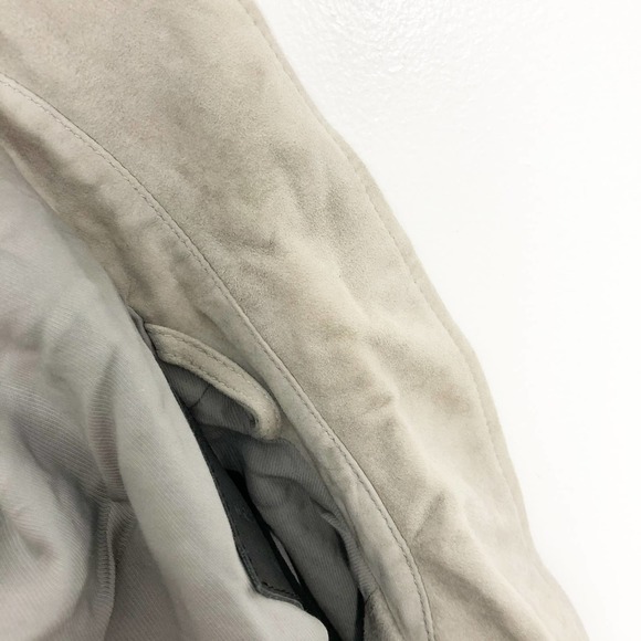 All Saints Gray Leather Jacket - Picture 9 of 10